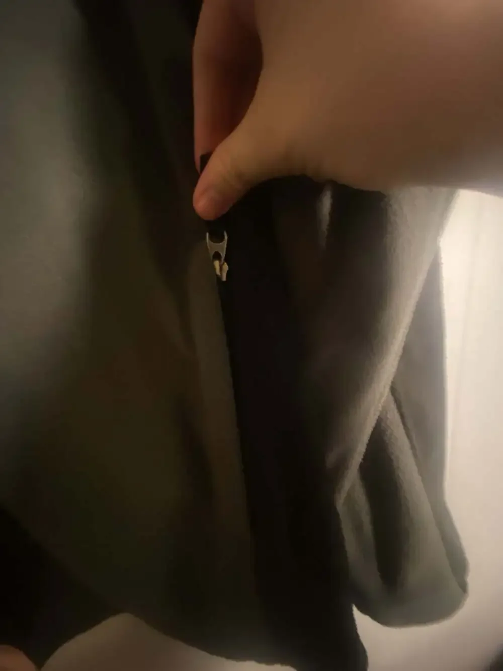 The North Face Gray and Black Full Zip Fleece Jacket